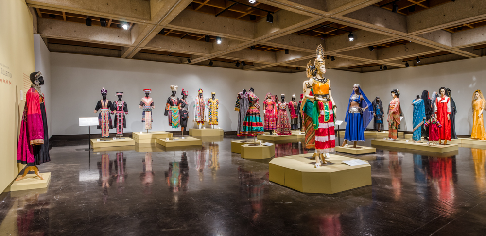 Gallery with filled with mannequins dressed in traditional cultural clothing